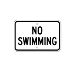 No Swimming Sign